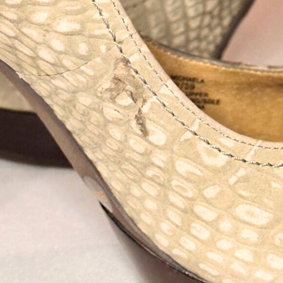 Jessica Simpson, Chunky, Gray, Nubuck Leather Pumps - Picture 8 of 9